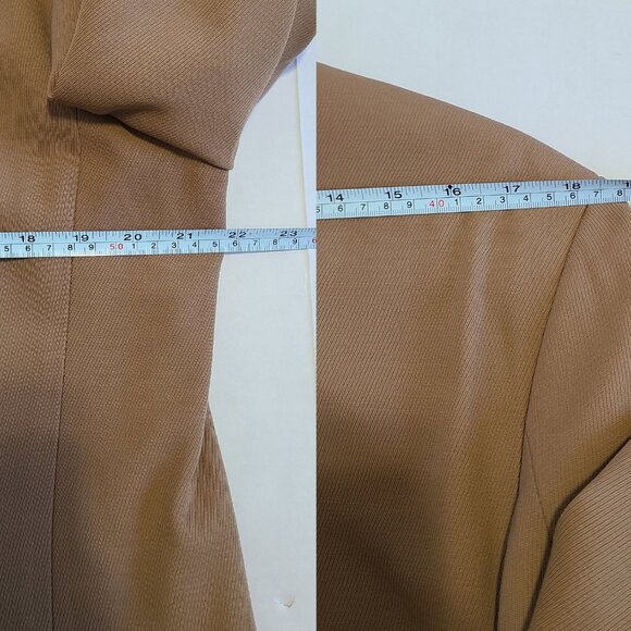 Hugo Boss Men’s Light Brown Wool Blazer Leather Trim Jacket Size 42L Burton - Picture 14 of 14